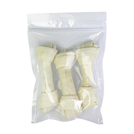 AnimalstoreXL Buffelhuid wit knoop 18cm 3 stuks