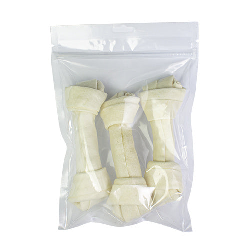 AnimalstoreXL Buffelhuid wit knoop 18cm 3 stuks