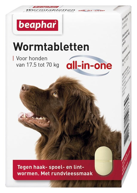 AnimalstoreXL Wormtabletten All-In-One 17,5-70kg 2 tabletten