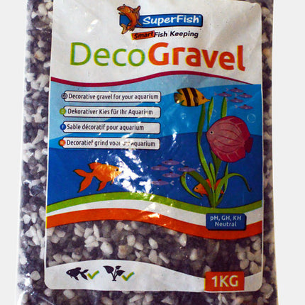 AnimalstoreXL aquarium grind mix wit-zwart-grijs 1 kg