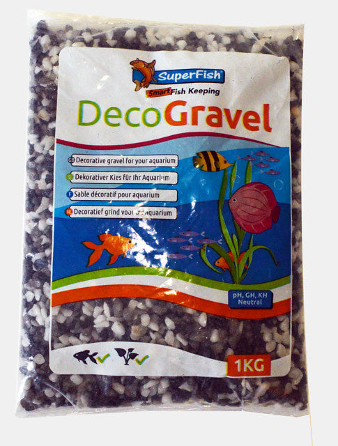 AnimalstoreXL aquarium grind mix wit-zwart-grijs 1 kg