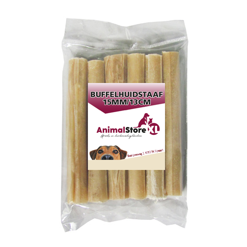 AnimalstoreXL Buffelhuid staaf 13cm 6 stuks