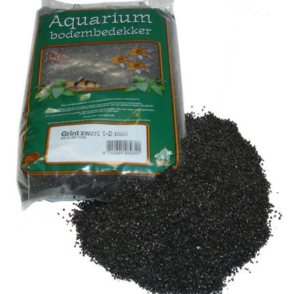 AnimalstoreXL Aquarium Grind Zwart 1-2mm 8KG