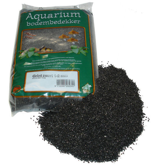 AnimalstoreXL Aquarium Grind Zwart 1-2mm 8KG