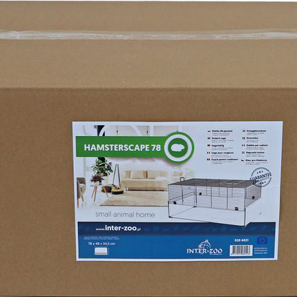 AnimalstoreXL Interzoo Hamsterverblijf Hamsterscape 78 glas/metaal