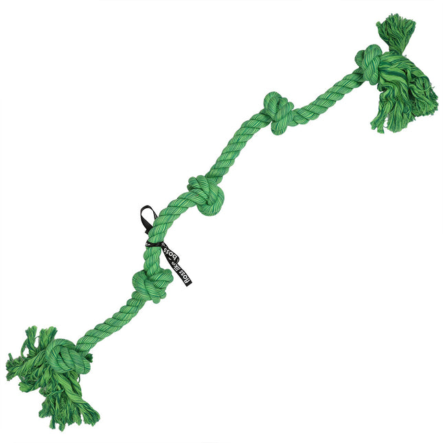 AnimalstoreXL Floss Speeltouw 5 Knopen 120cm Groen