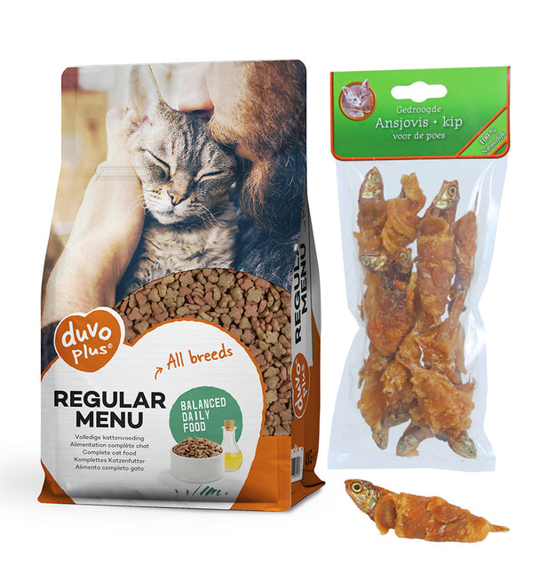 AnimalstoreXL Kat Regular Voer met Snack Bundel