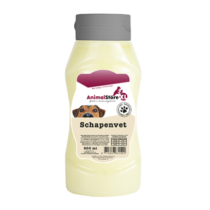 AnimalstoreXL Schapenvet Naturel knijpfles 500ml