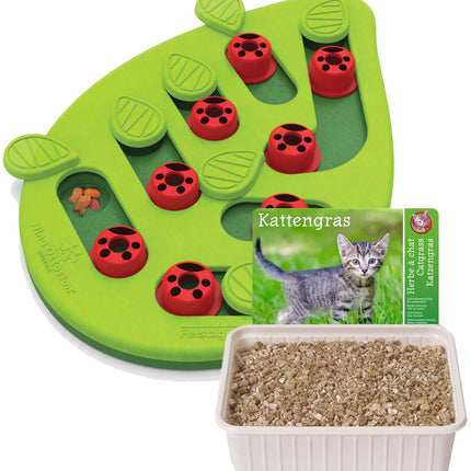 AnimalstoreXL Kat Voerpuzzel met Kattengras