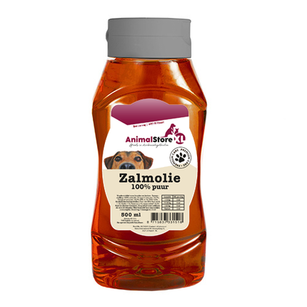 AnimalstoreXL Zalmolie PUUR knijpfles 500ml