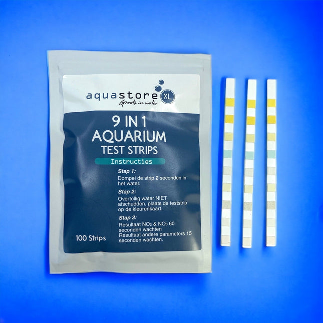 AnimalstoreXL Aquarium en Vijver 9-in-1 teststrips 100 stuks