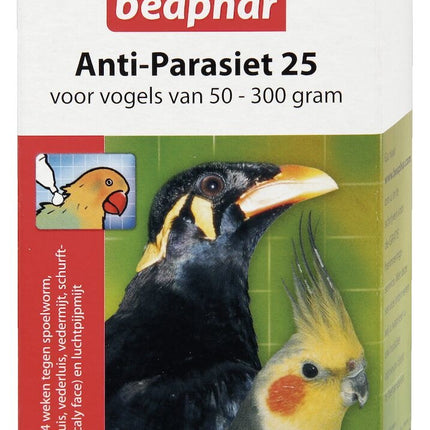 AnimalstoreXL Anti-Parasiet 25 vogel 50-300 gram 2st