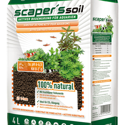 AnimalstoreXL Scapers Soil Zwarte Bodem 1-4mm 4L