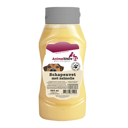 AnimalstoreXL Duo Zalmolie en Schapenvet knijpfles 500ml