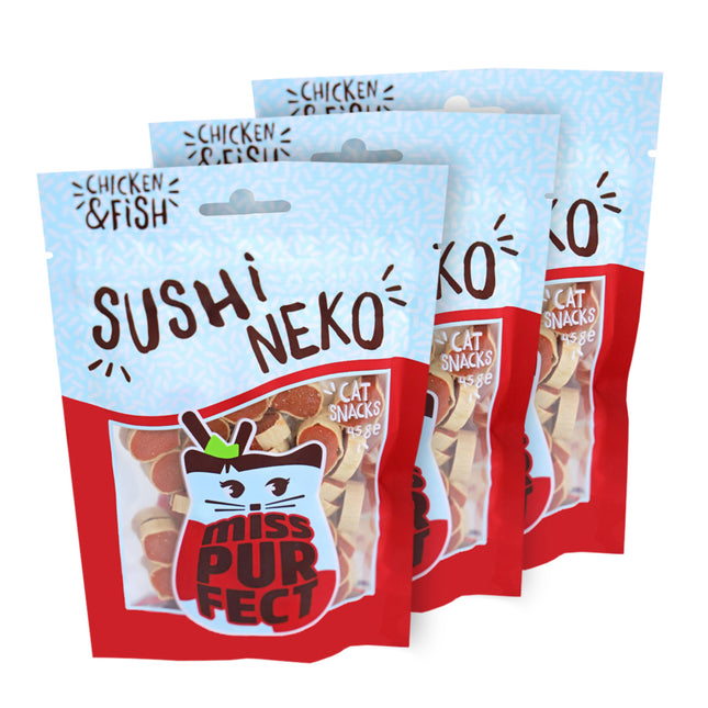 AnimalstoreXL Catsnacks Sushi Neko 45g 3x Voordeelbundel
